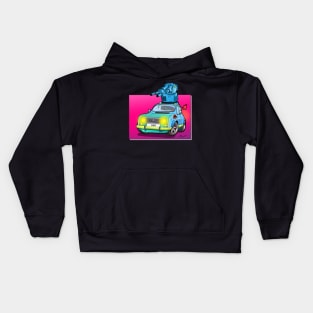 2D vintage car Kids Hoodie